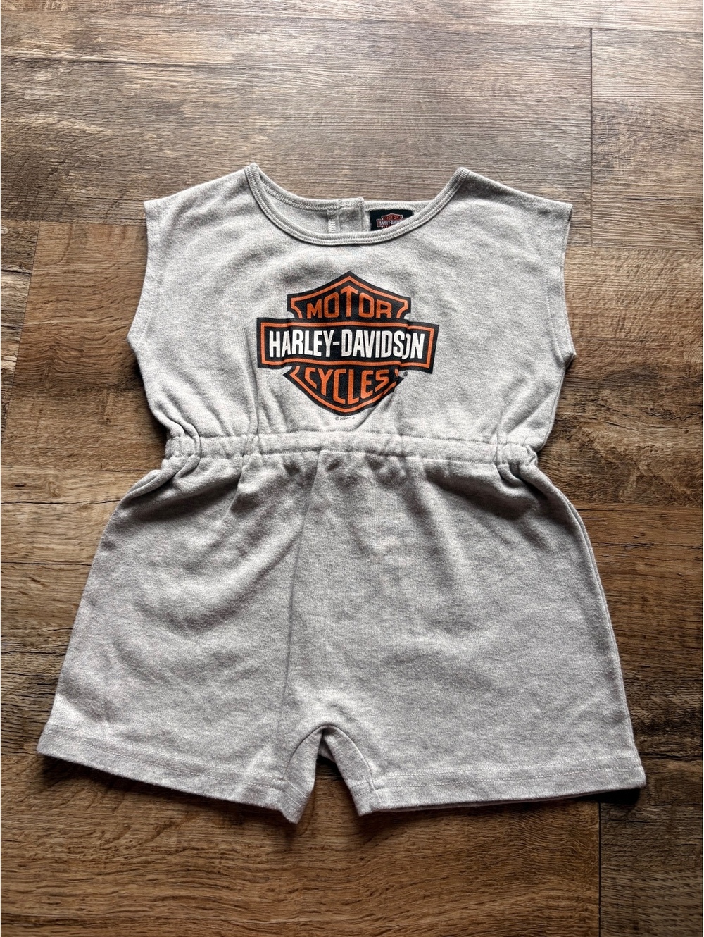 Harley-Davidson Toddler Romper Size 2/3T Heathered Gray